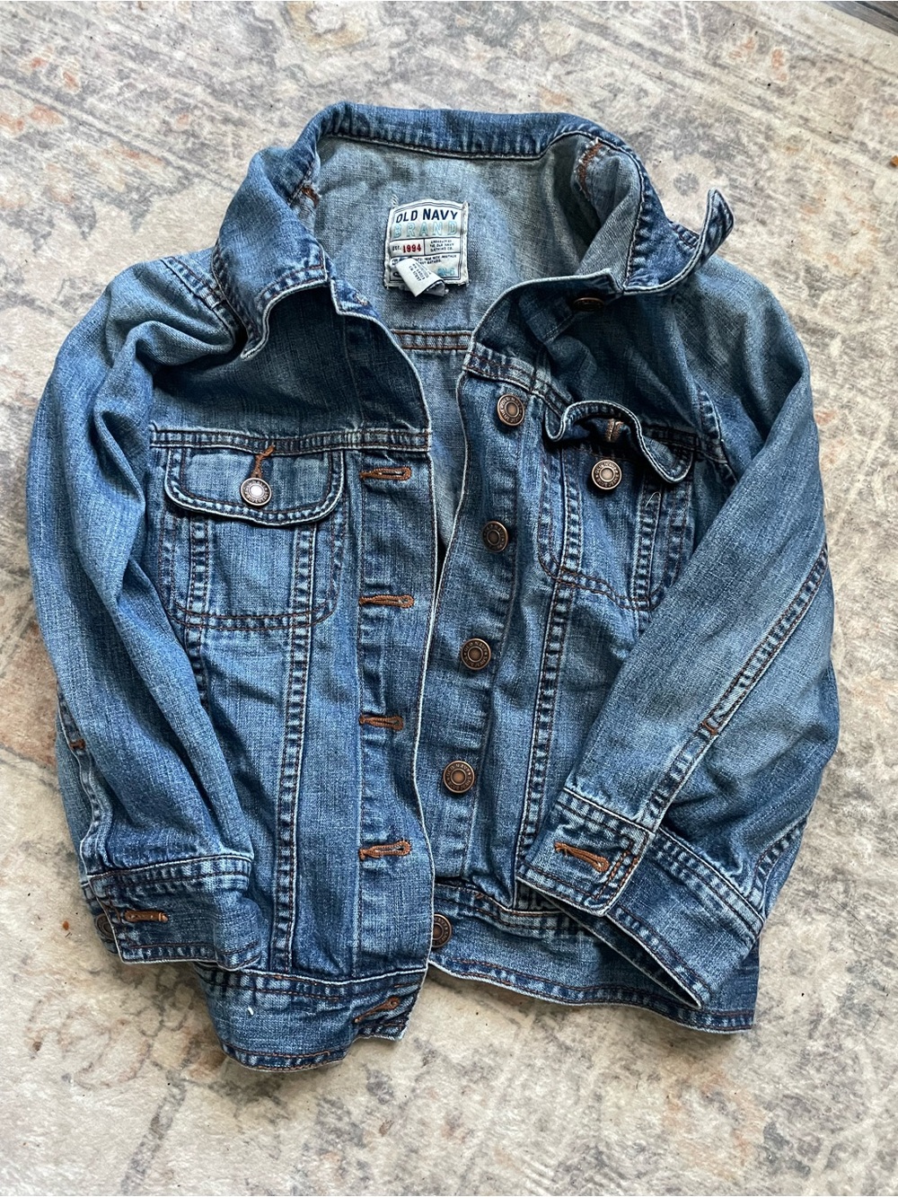 Vintage Old Navy 3/4 Sleeve Button Denim Jacket XS